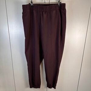 RBX Womens Lg Plum/Purple Athletic Pull On Joggers Elastic Waist Gym Athleisure‎